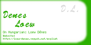 denes loew business card
